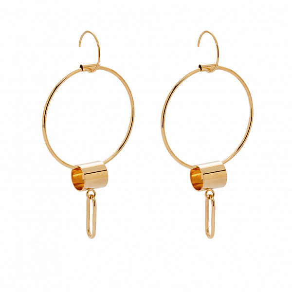 Goldplated bold 05 goldplated earrings