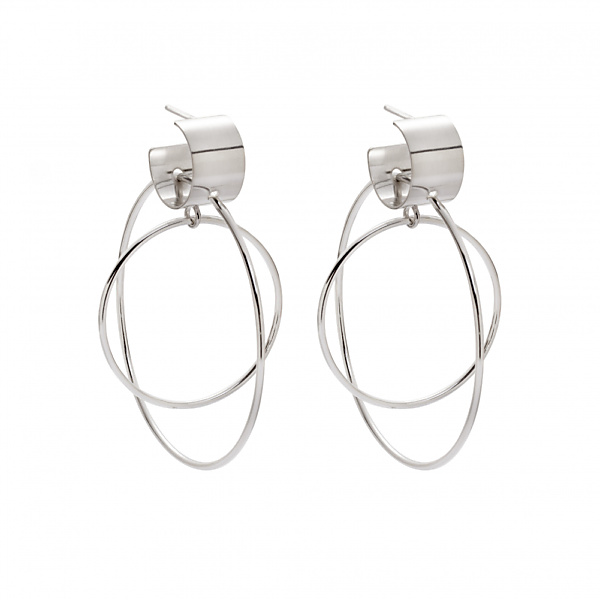 Silver bold 06 silver earrings