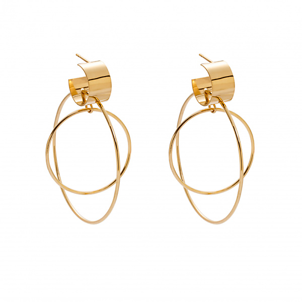Goldplated bold 06 goldplated earrings