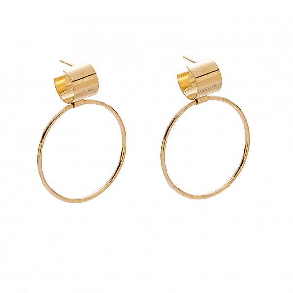 Goldplated bold 09 goldplated earrings