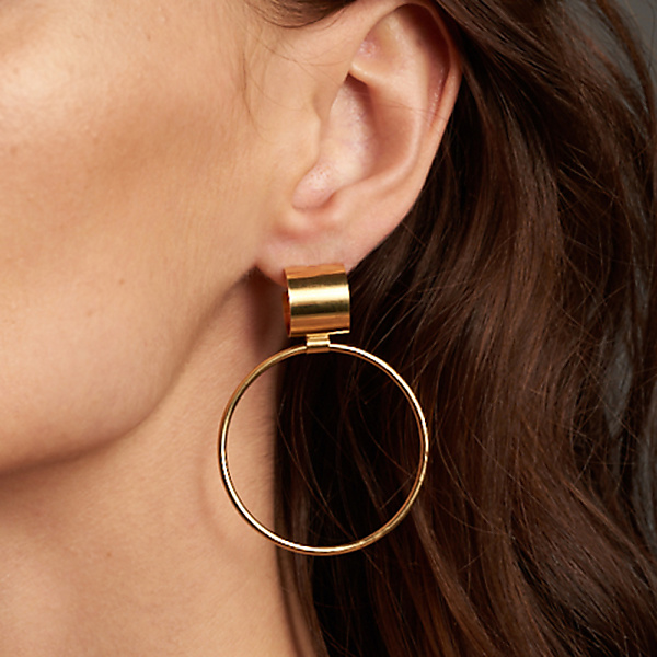 Złocone kolczyki bold 09 gold - złocone