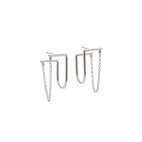 Silver bold 10 silver earrings