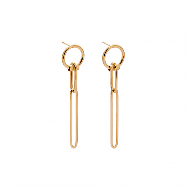 Gold bold 02 earrings - 14ct gold