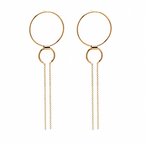 Gold bold 03 earrings - 14ct gold