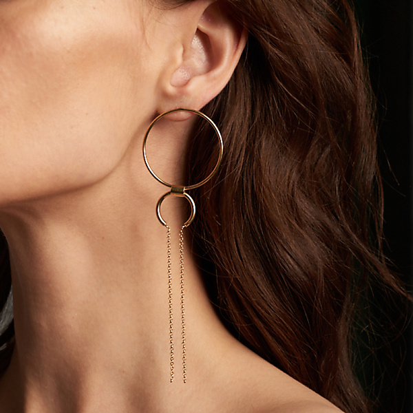 Złote kolczyki bold 03 - 14kt złoto