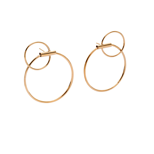 Gold bold 04 earrings - 14ct gold