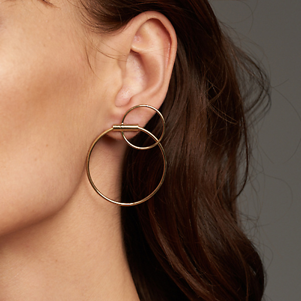 Złote kolczyki bold 04 - 14kt złoto