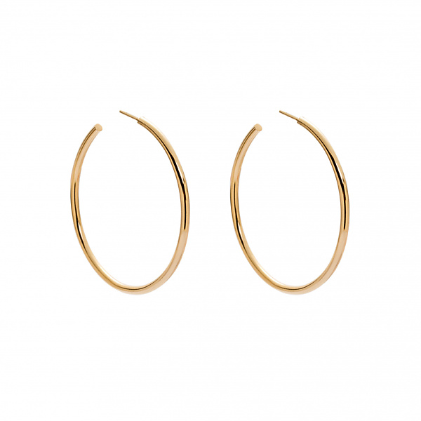 Gold bold 07 earrings - 14ct gold