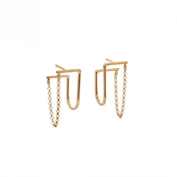 Gold bold 10 earrings - 14ct gold