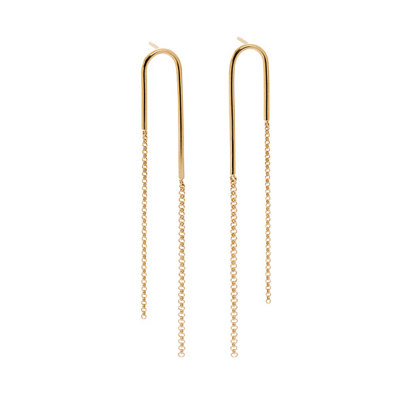 Gold bold 11 earrings - 14ct gold