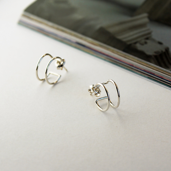 Silver essentials silver earrings