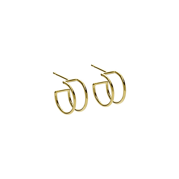 Gold essentials earrings - 14kt gold