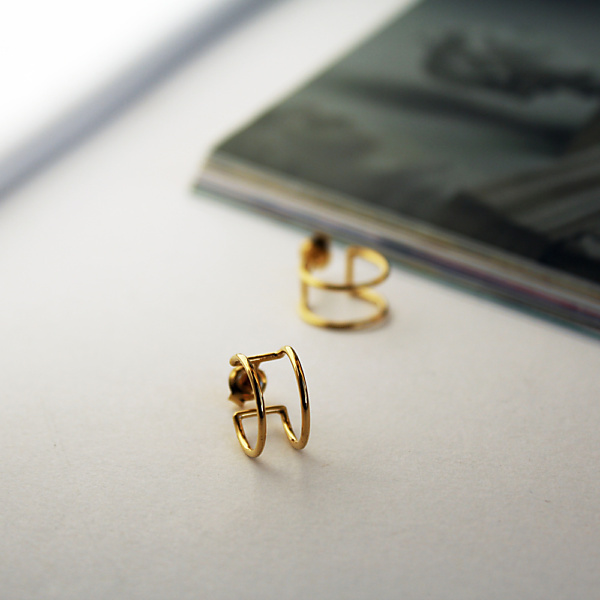 Gold essentials earrings - 14kt gold