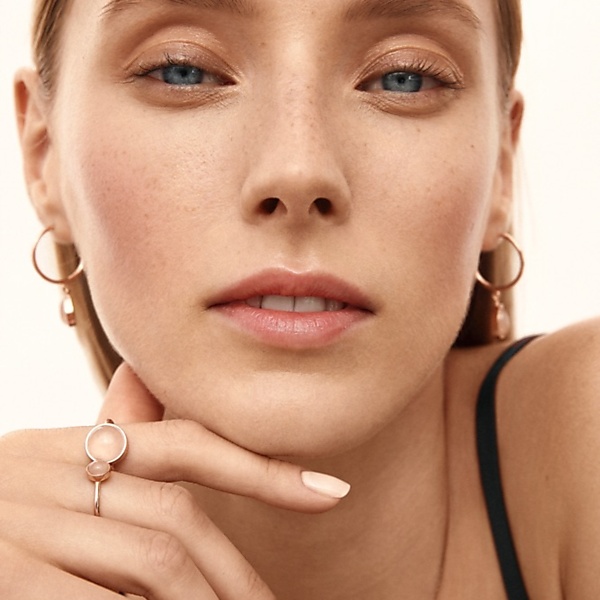 Złocony pierścionek essence rose gold 05