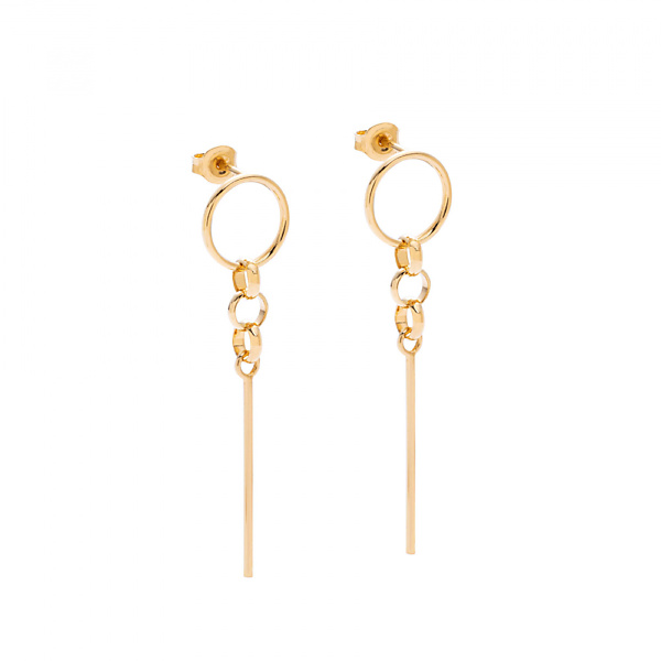 Goldplated hoops 02 gold earrings