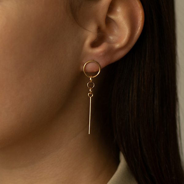 Goldplated hoops 02 gold earrings