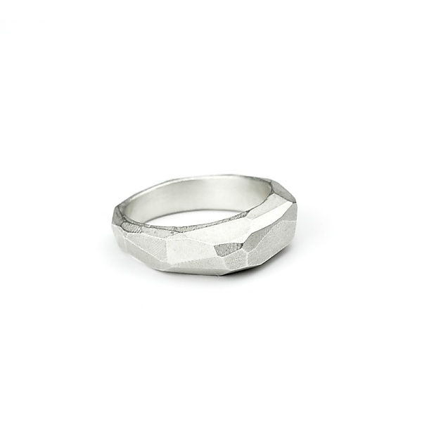 Silver iceberg ring