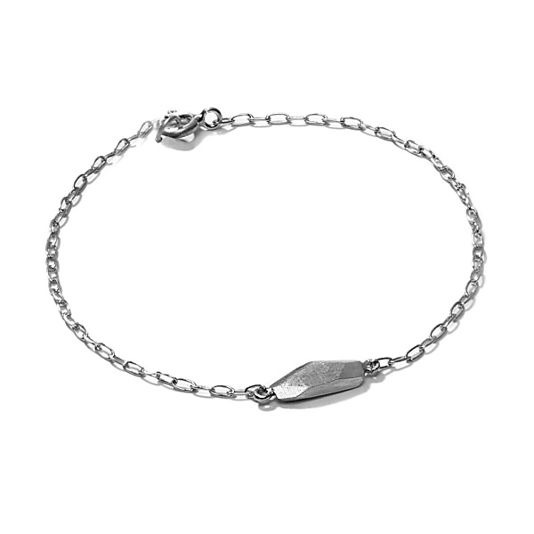 Silver uncut 2 bracelet