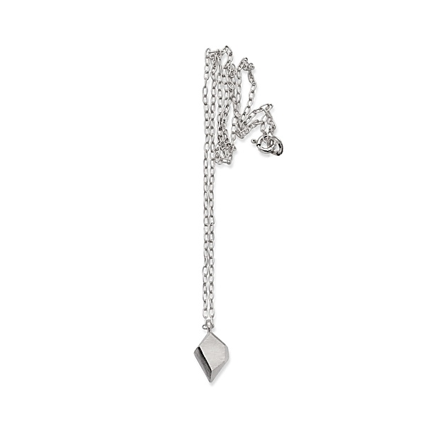 Silver uncut 4 necklace