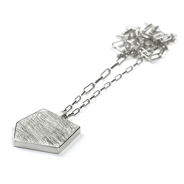 Silver edgy pendant