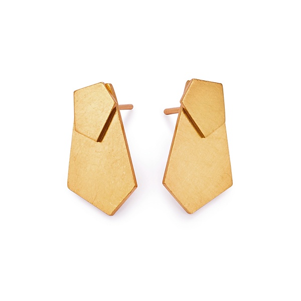 Goldplated subtle earrings no5 gold