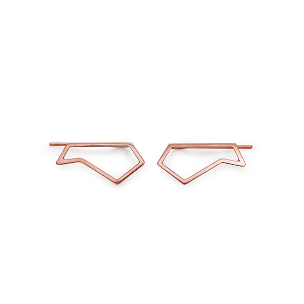 Goldplated subtle earrings no3 rosegold