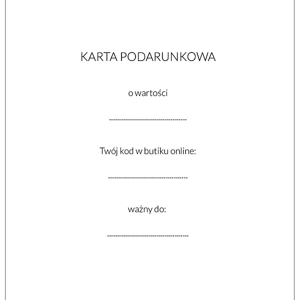 karta podarunkowa 300 zł