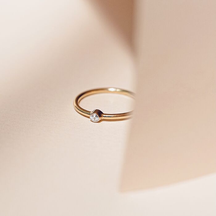 joy - gold engagement ring - ręcznie wykonana bezkompromisowa biżuteria