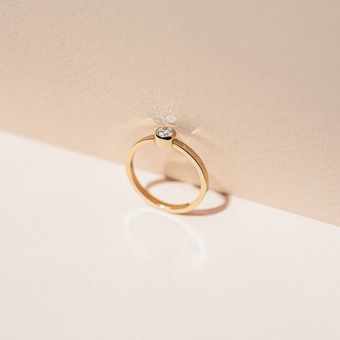 trust - gold engagement ring - ręcznie wykonana bezkompromisowa biżuteria
