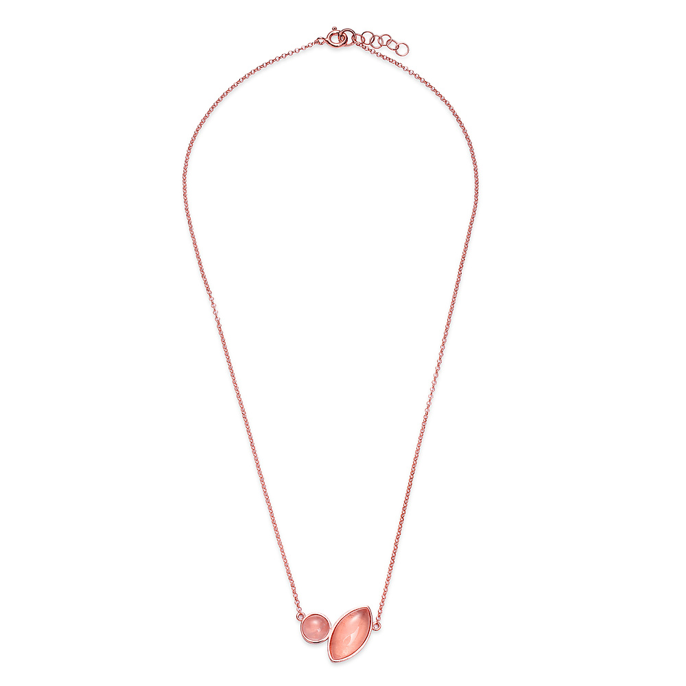 Goldplated essence necklace rose gold 02