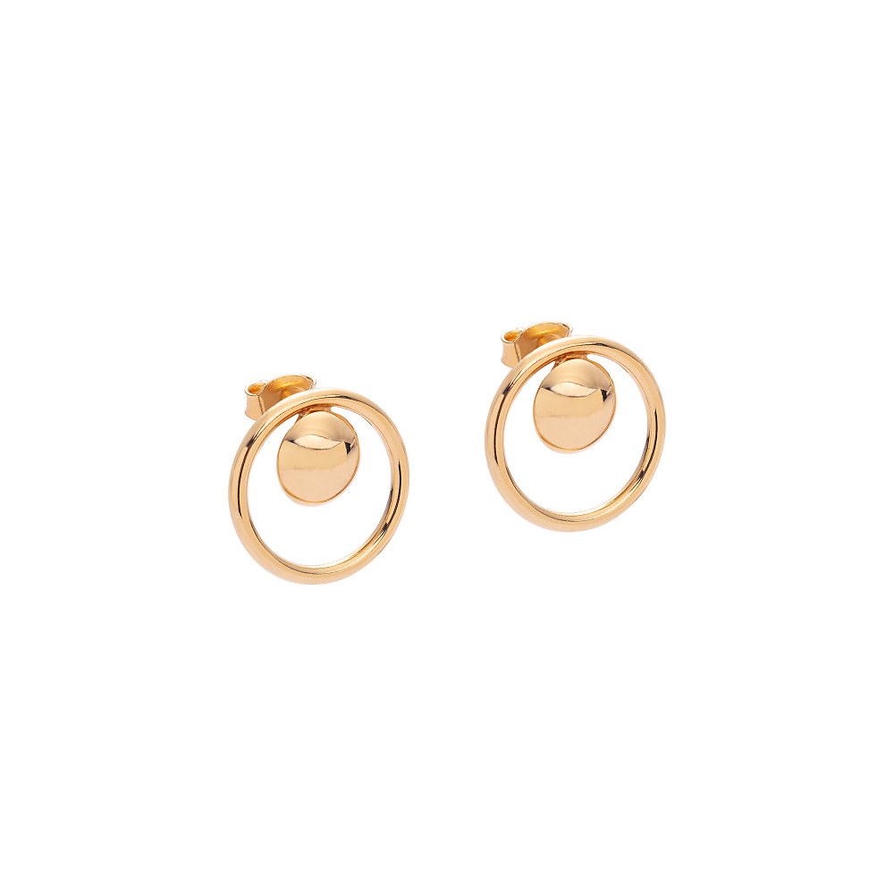 moon 01 gold earrings - ręcznie wykonana bezkompromisowa biżuteria