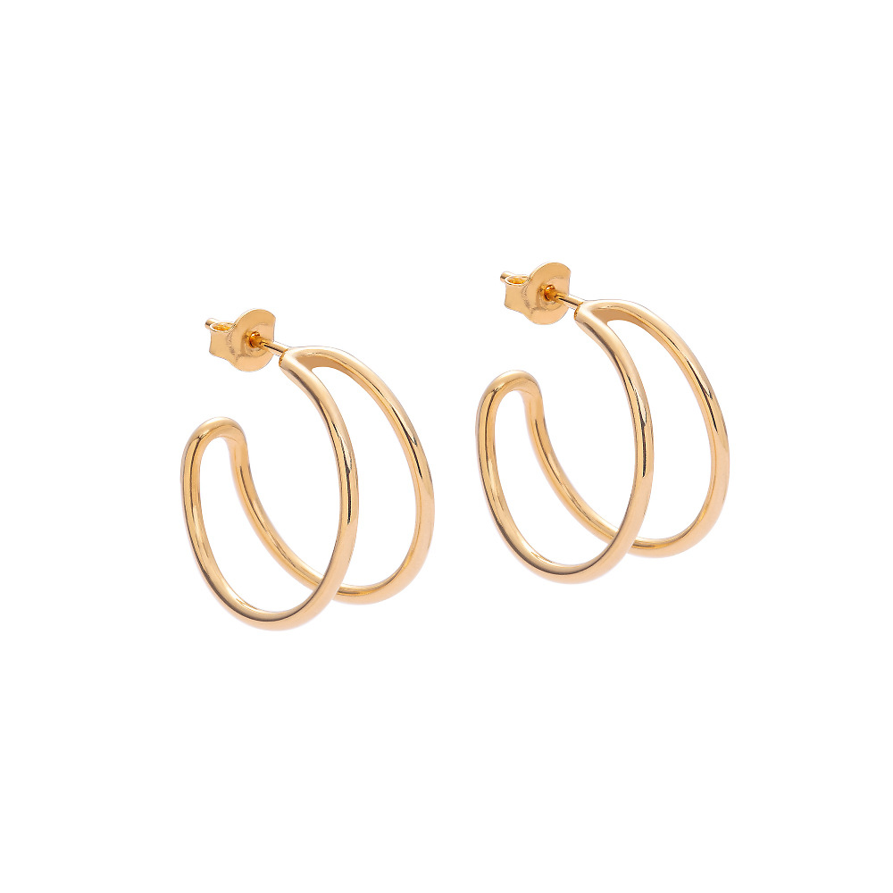 moon 02 gold earrings - ręcznie wykonana bezkompromisowa biżuteria