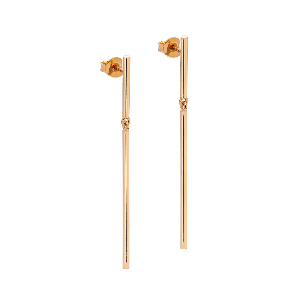 moon 04 gold earrings - ręcznie wykonana bezkompromisowa biżuteria