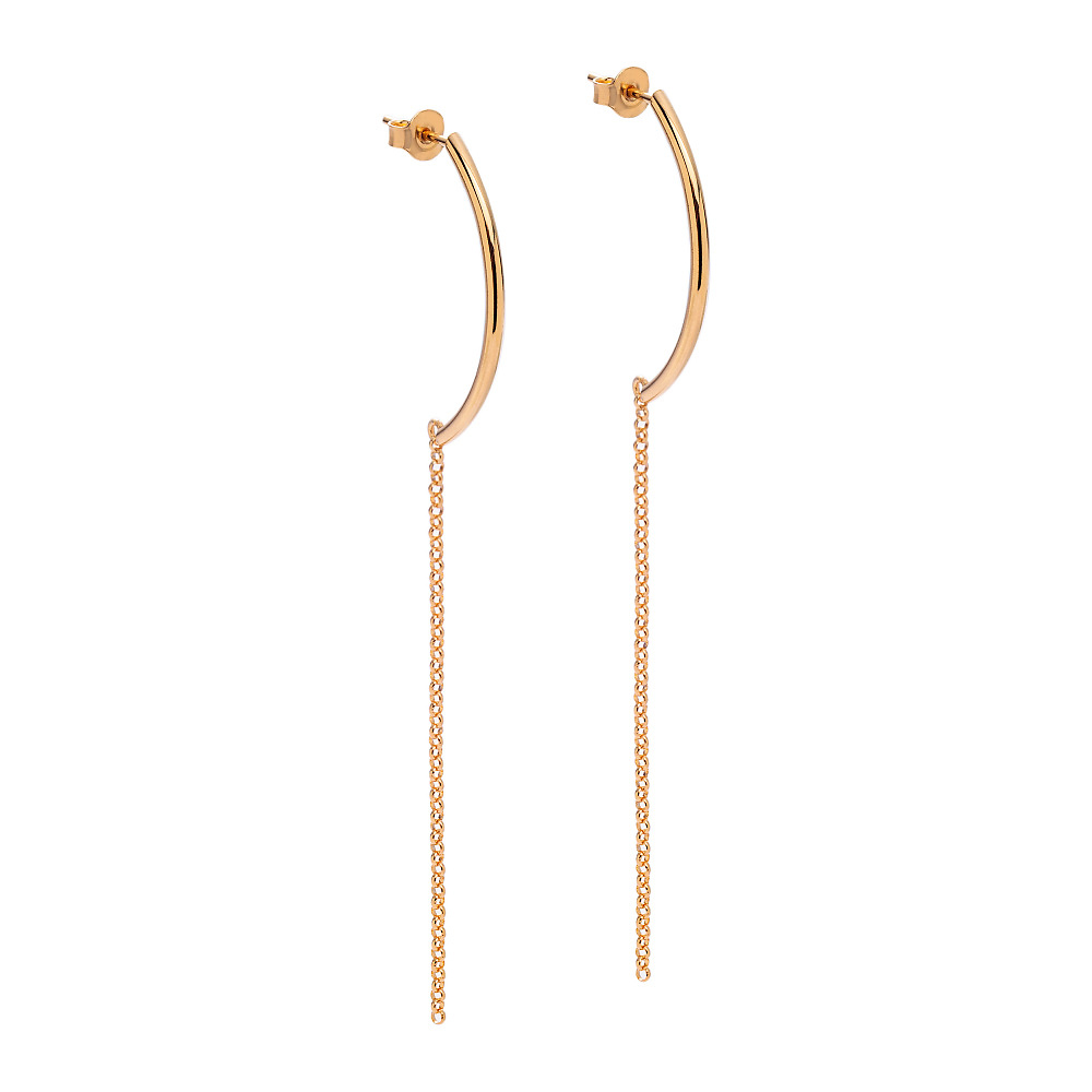 moon 05 gold earrings - ręcznie wykonana bezkompromisowa biżuteria