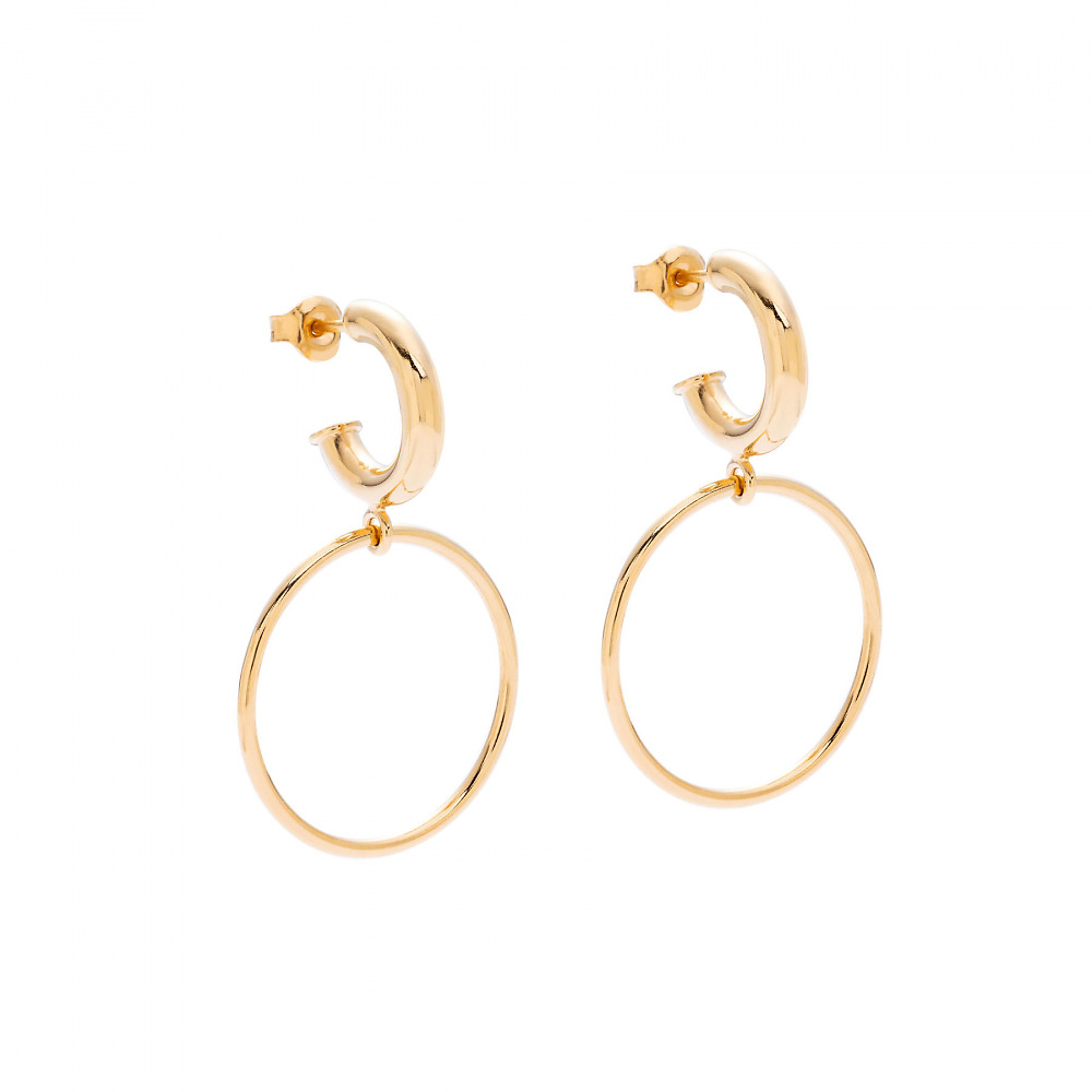 Goldplated hoops 03 gold earrings