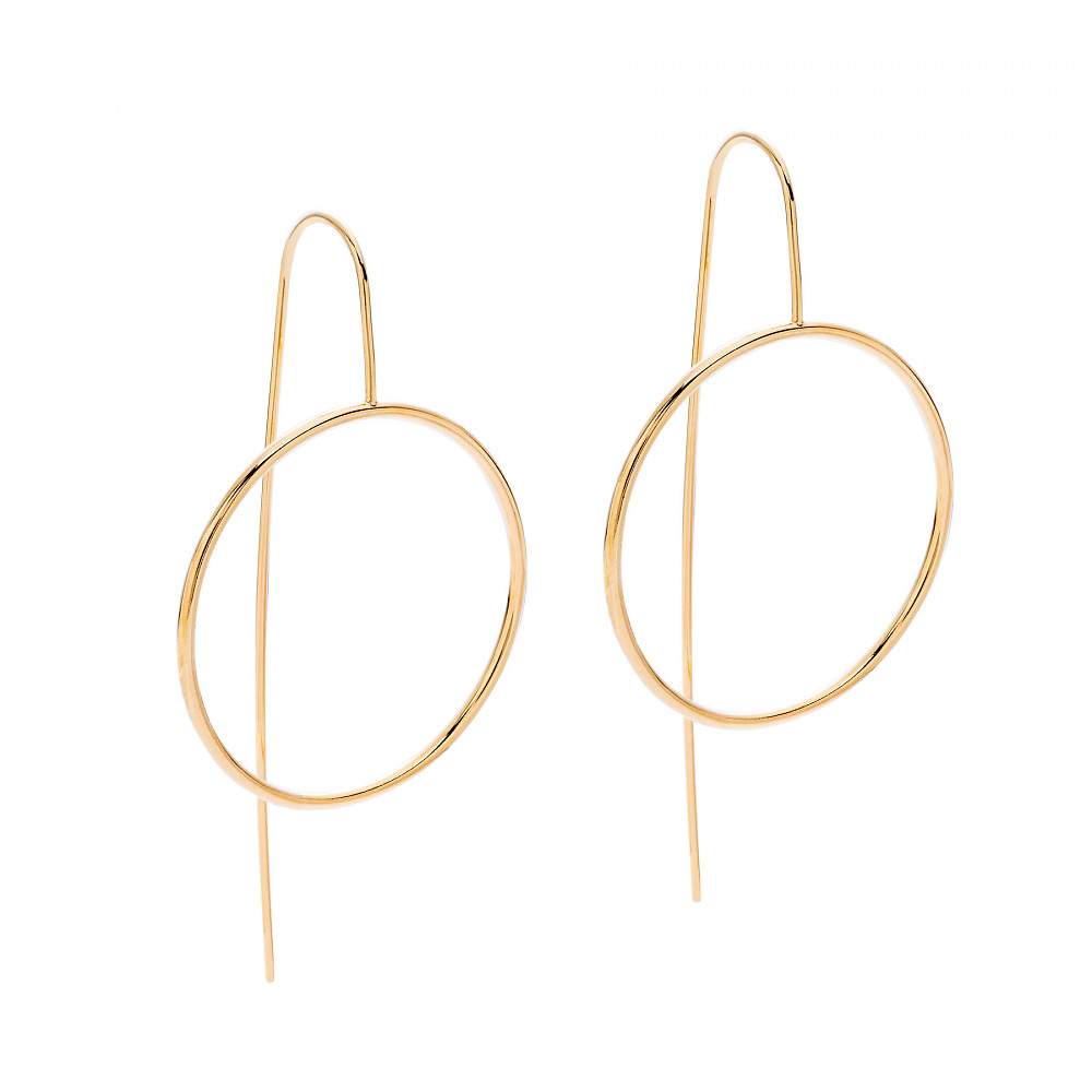 Goldplated hoops 05 gold earrings