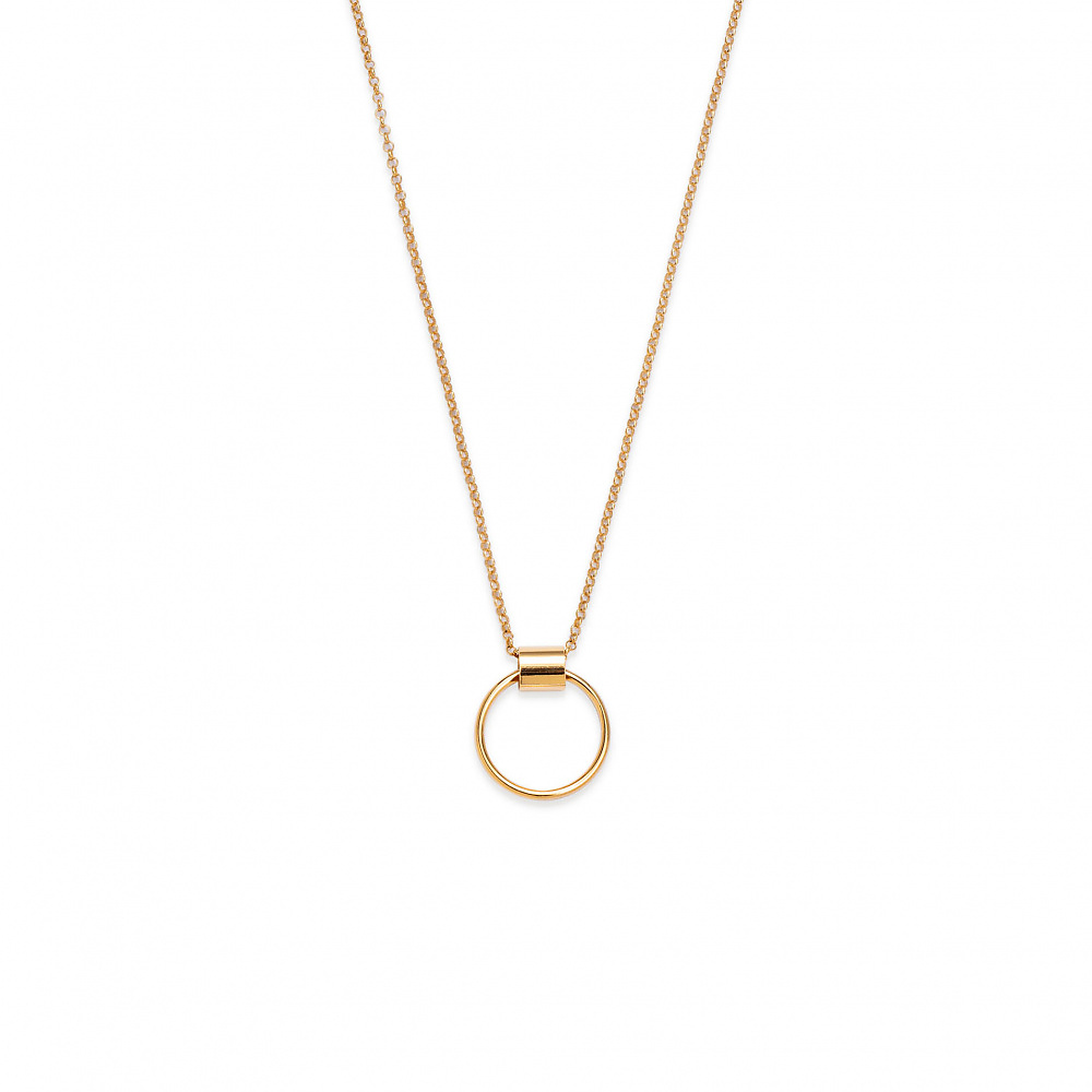 hoops 02 gold necklace - ręcznie wykonana bezkompromisowa biżuteria