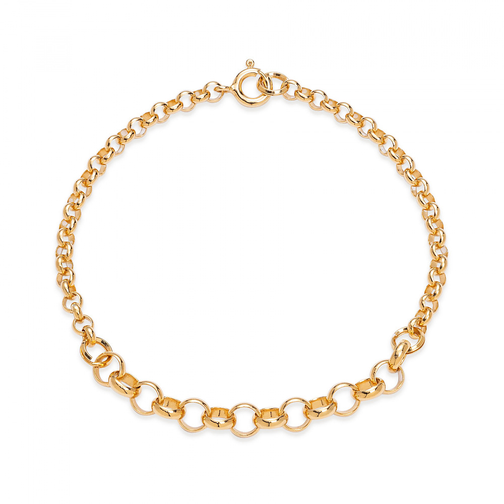 Goldplated hoops 02 gold bracelet