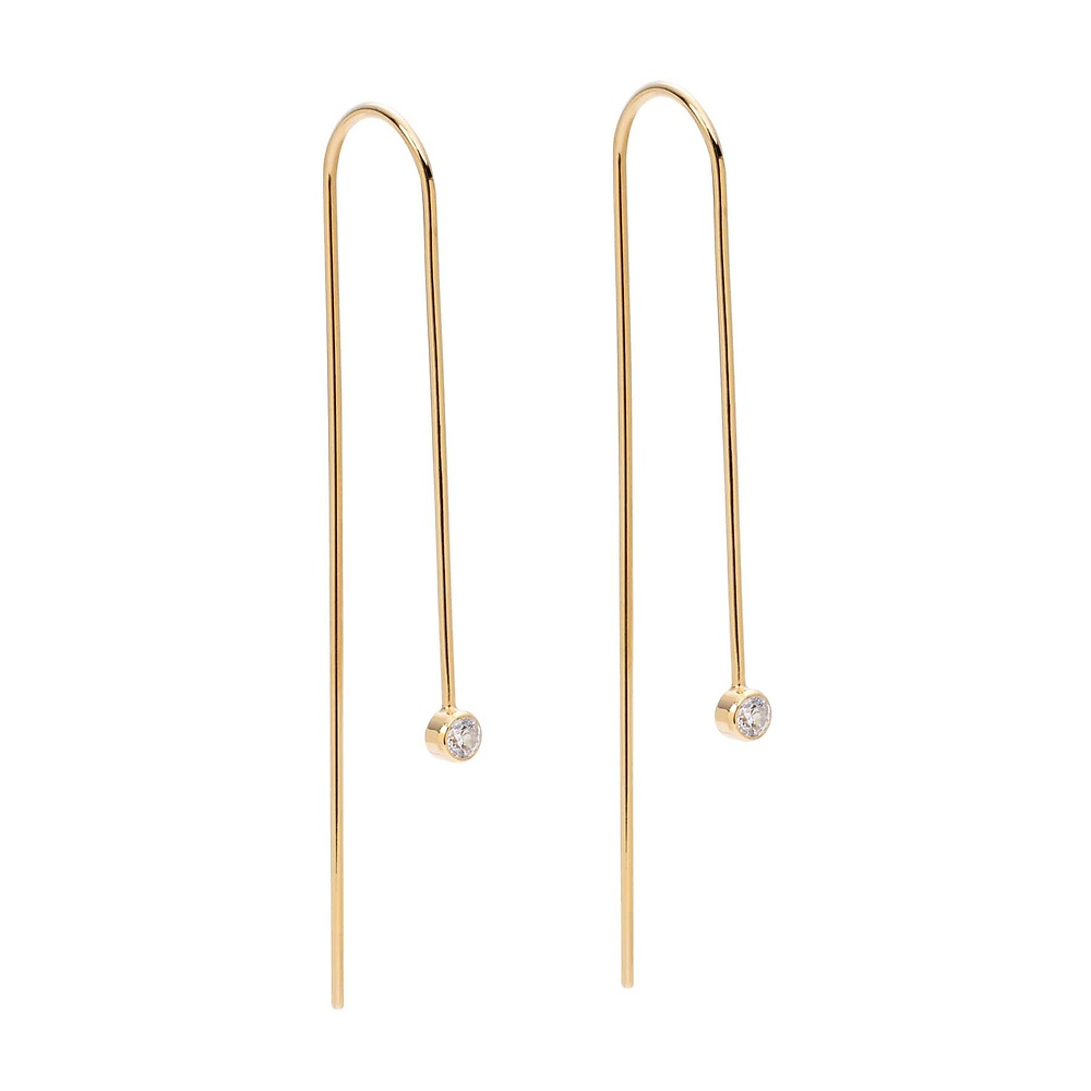 Gold infinity 04 earrings with diamonds - ręcznie wykonana bezkompromisowa biżuteria