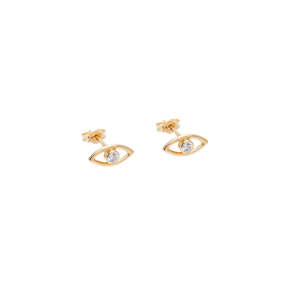 Gold infinity 06 earrings with diamonds - ręcznie wykonana bezkompromisowa biżuteria