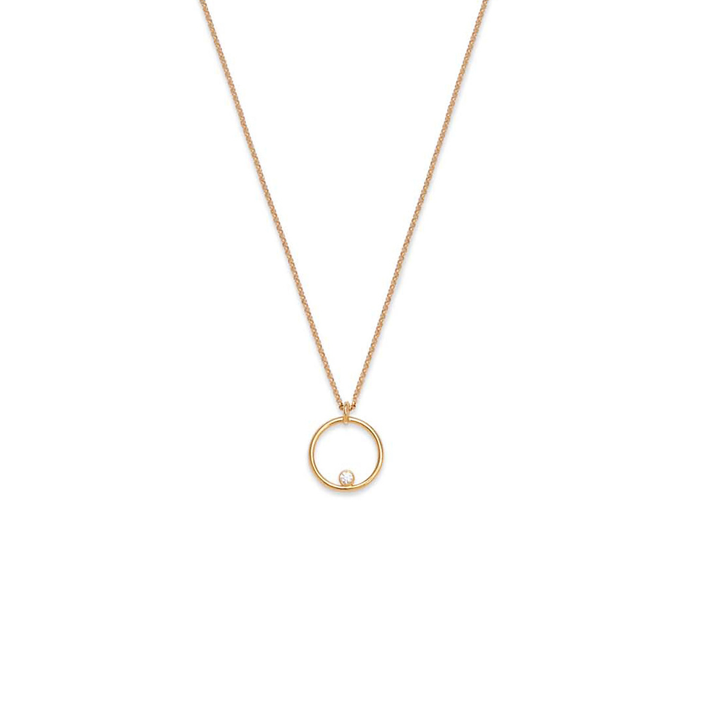 Gold infinity 02 necklace with 0.03 ct diamond - ręcznie wykonana bezkompromisowa biżuteria
