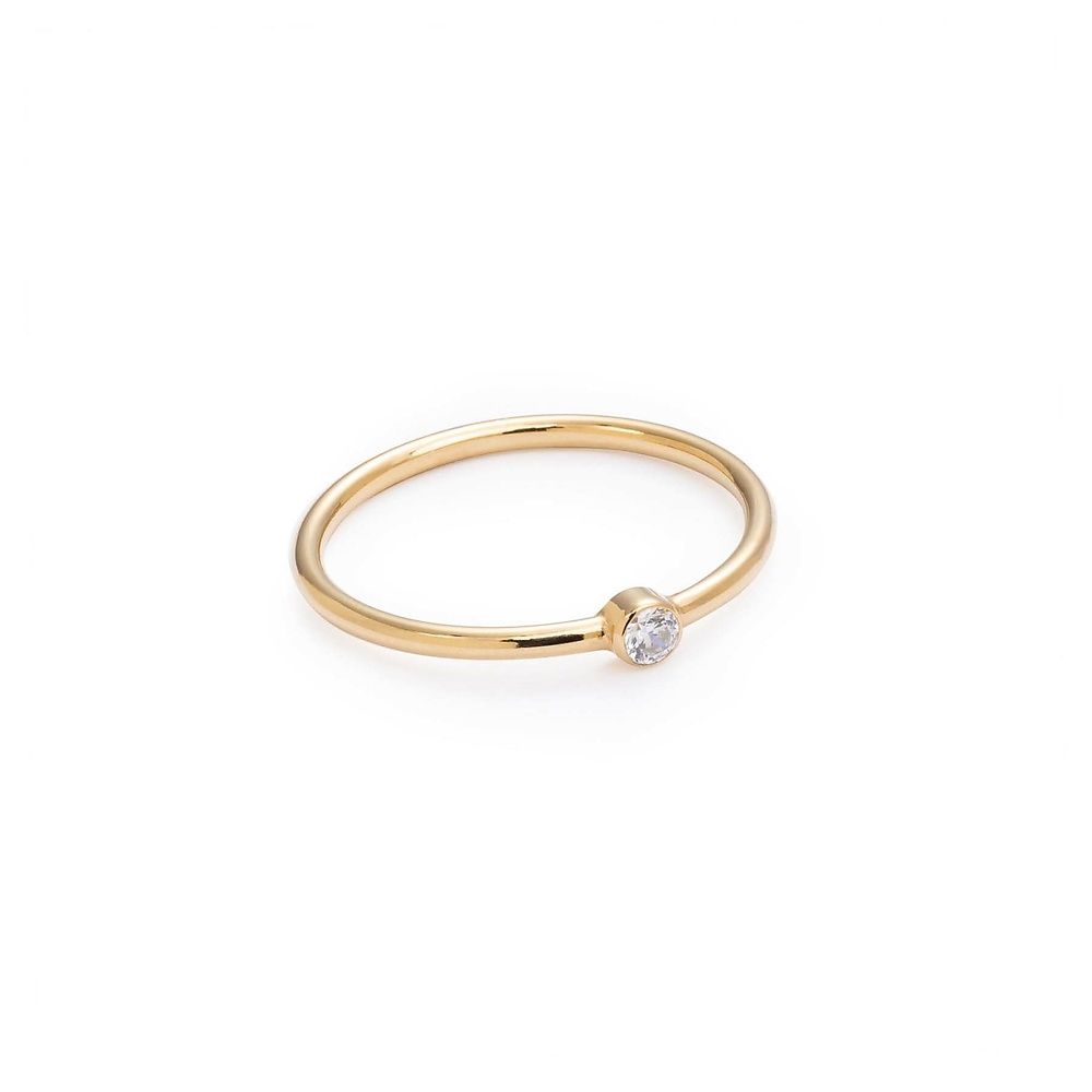 Gold infinity 02 ring  with diamond