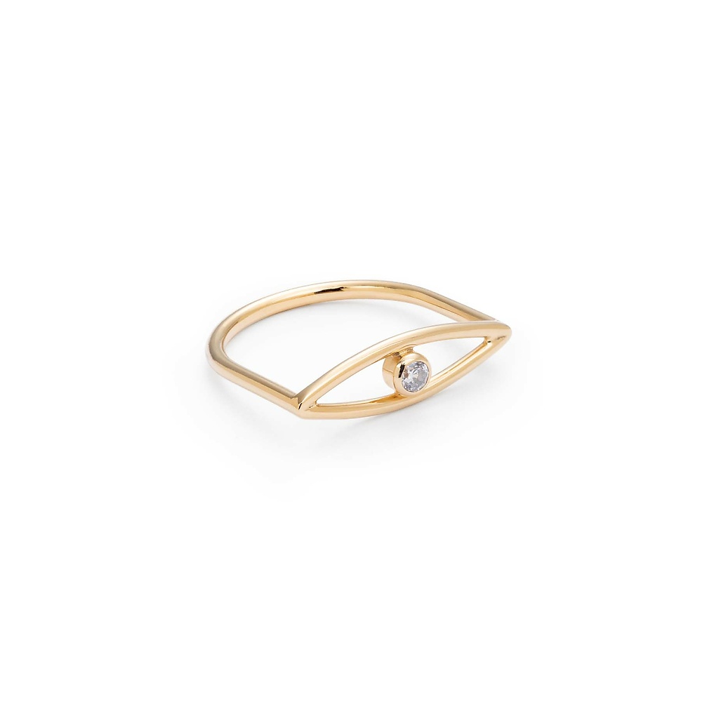 Gold infinity 05 ring with diamond - ręcznie wykonana bezkompromisowa biżuteria