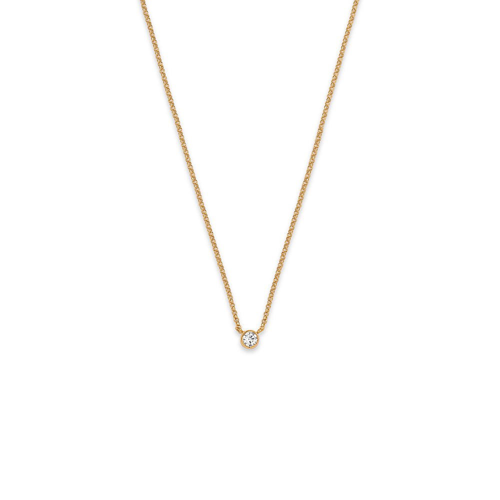 gold infinity 04 necklace with 0.11 diamond - ręcznie wykonana bezkompromisowa biżuteria
