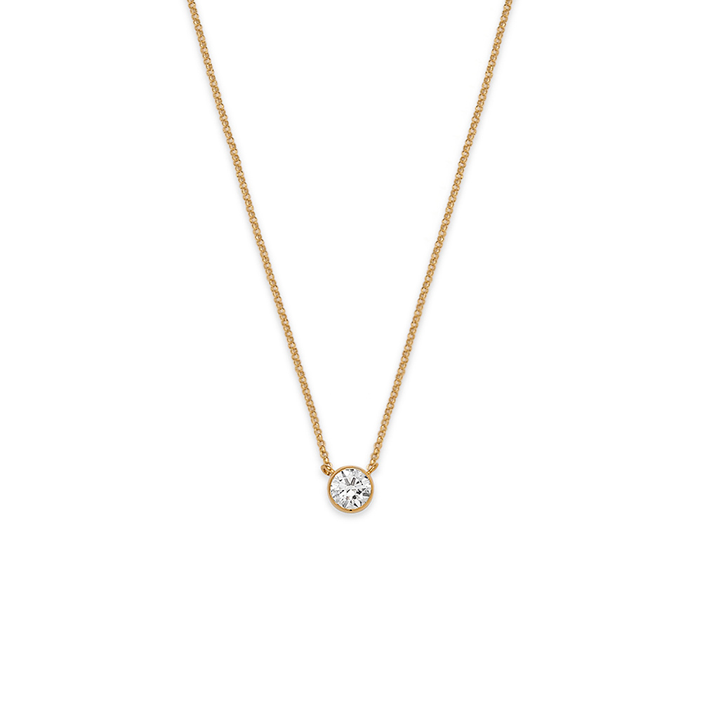 gold infinity 04 necklace with 0.5 diamond - ręcznie wykonana bezkompromisowa biżuteria