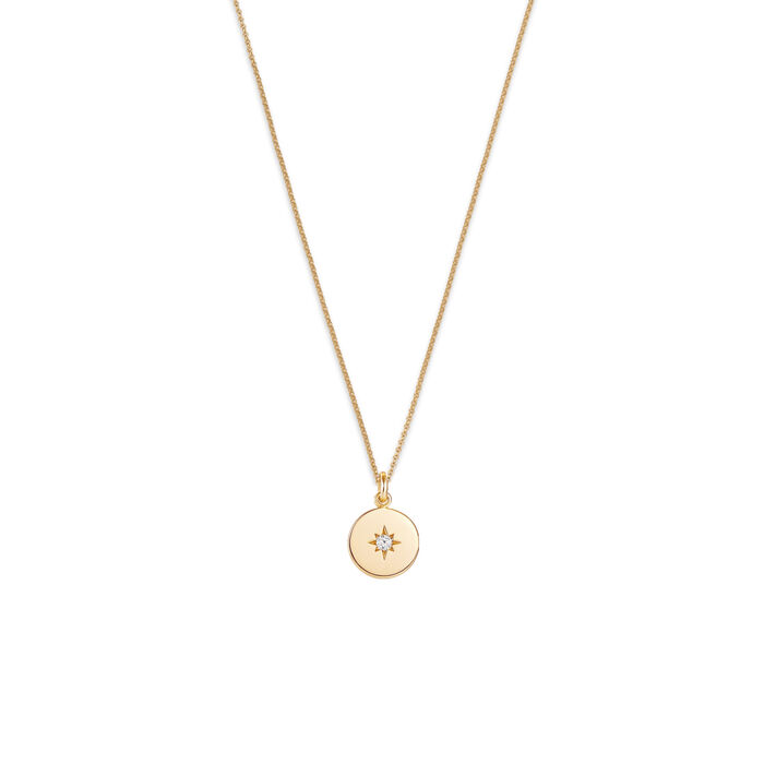 Gold starlight 01 gold engraved necklace