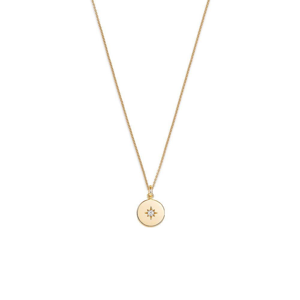 starlight 01 gold engraved necklace - ręcznie wykonana bezkompromisowa biżuteria