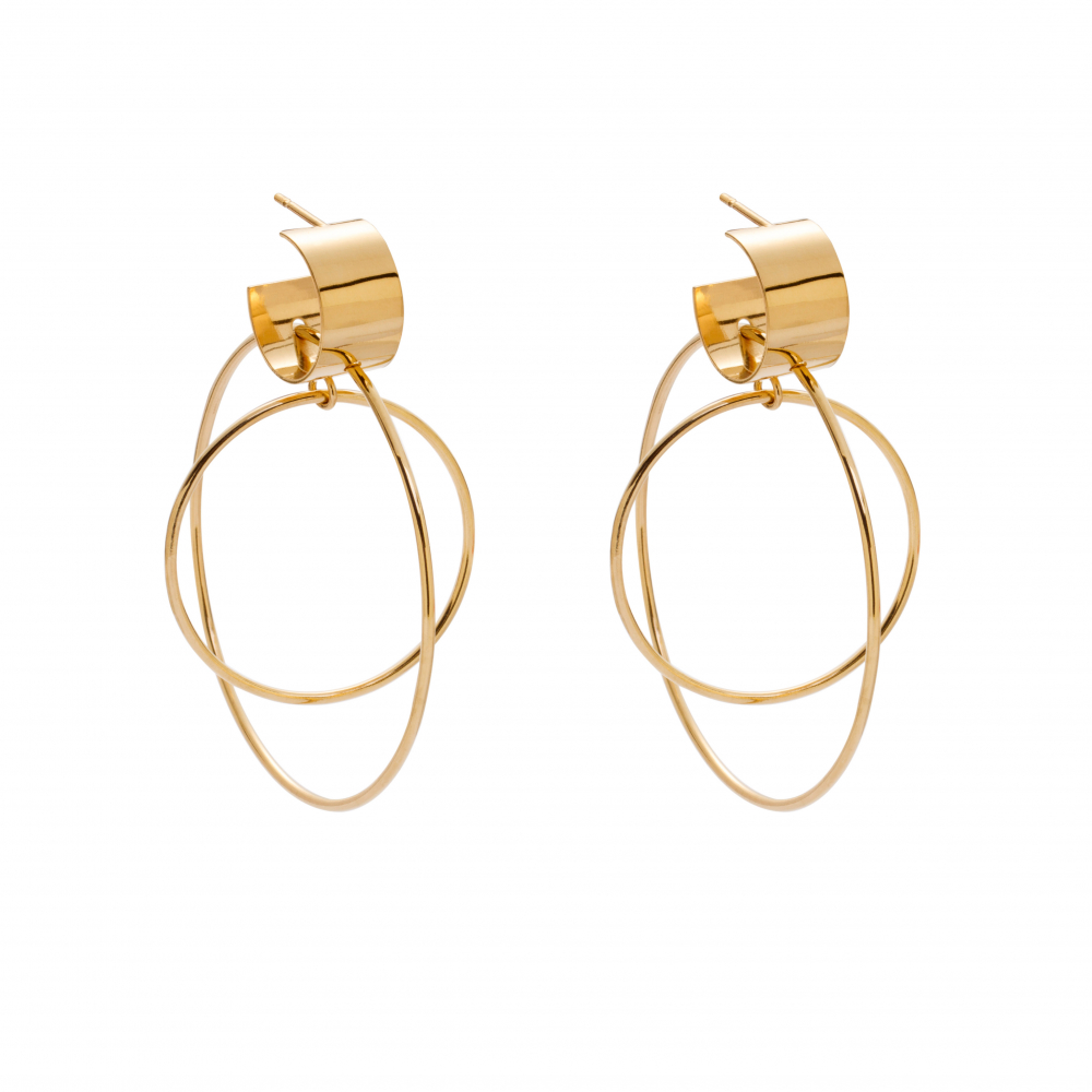 GoldplatedBold 06 goldplated earrings - ręcznie wykonana bezkompromisowa biżuteria