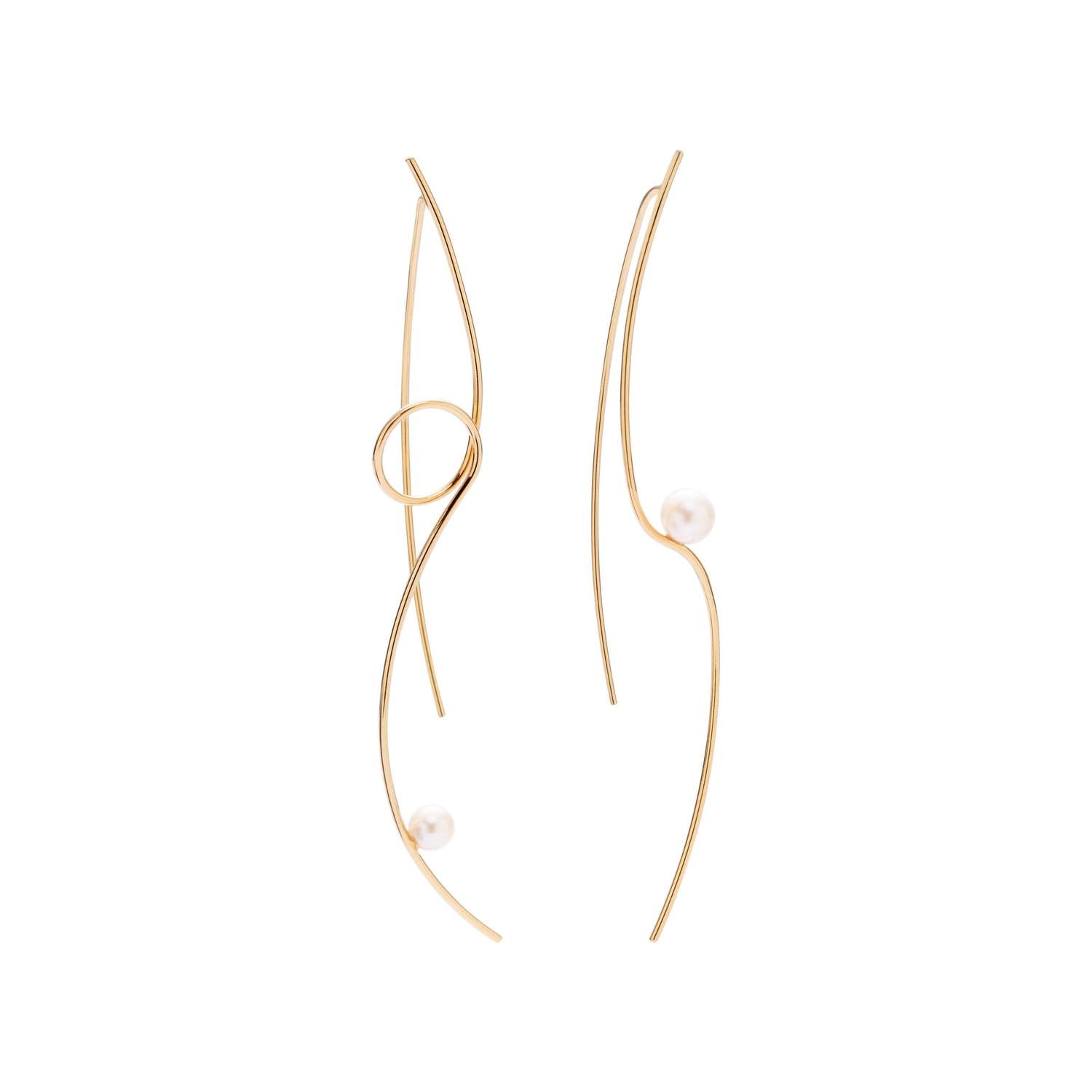 GoldImagine 04 - 14 kt gold earrings - ręcznie wykonana bezkompromisowa biżuteria
