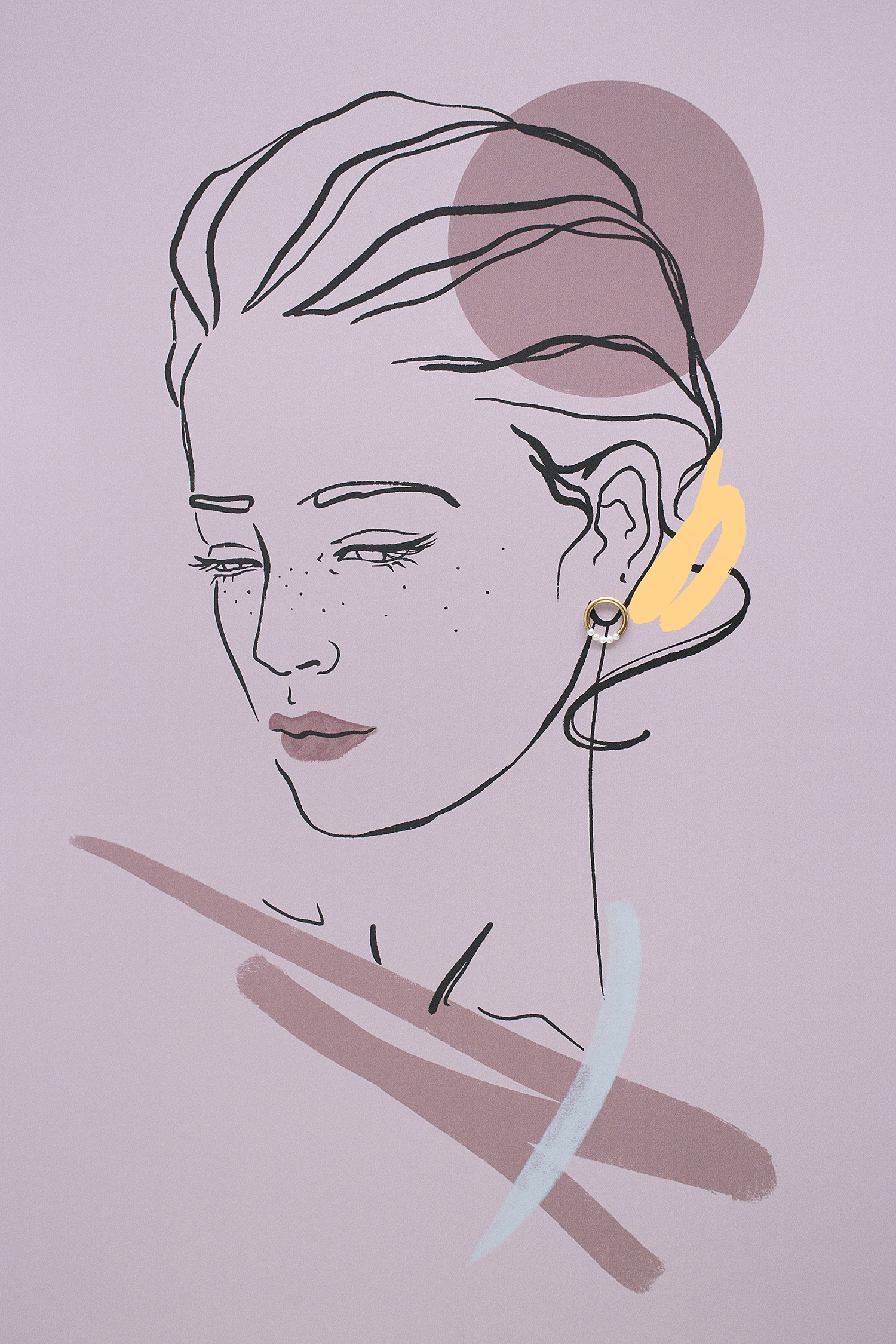 muse 01 gold earrings dodatkowe zdjęcie 2